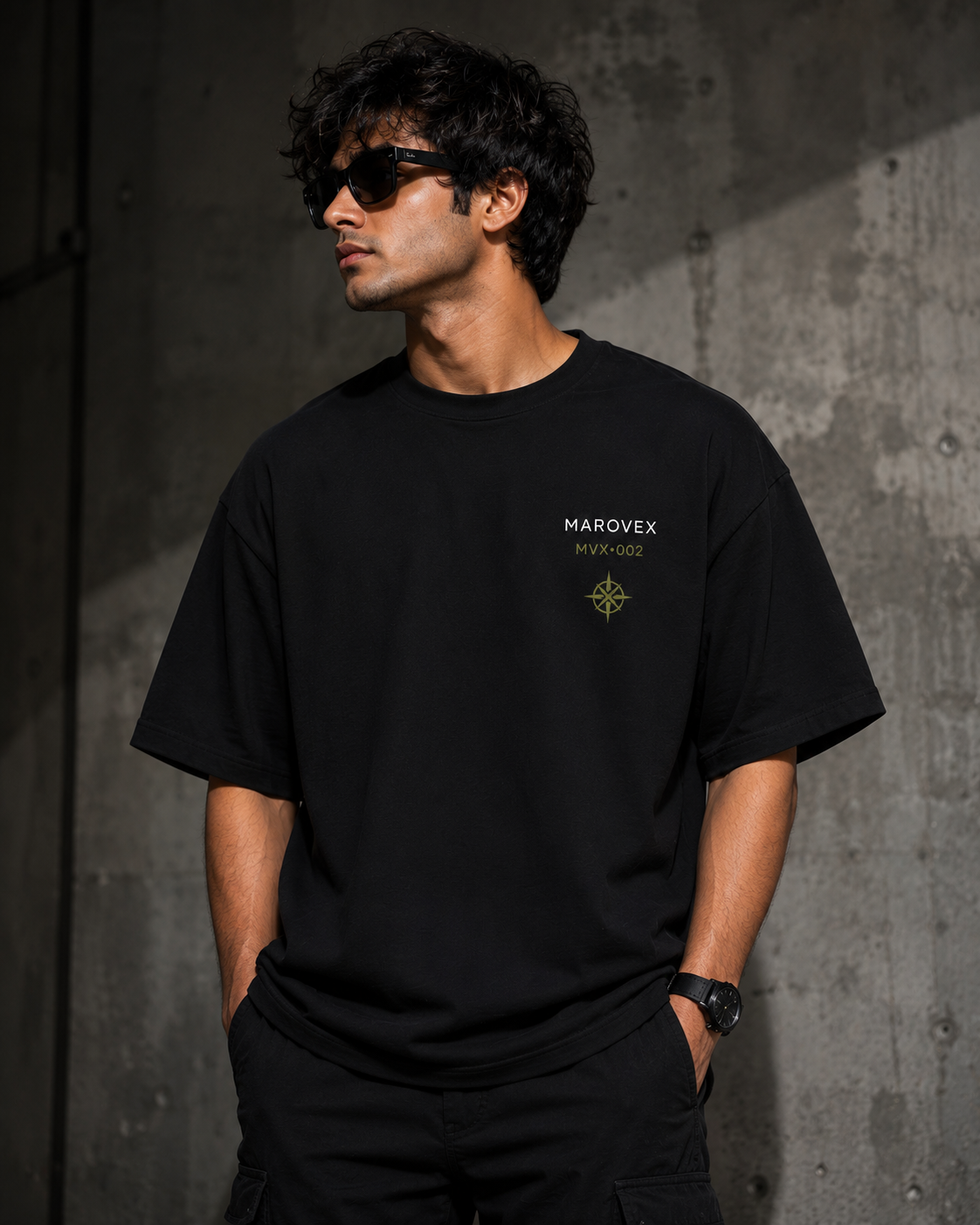 NIGHT WATCH™ Oversized Terry Tee | MVX•002 | MAROVEX